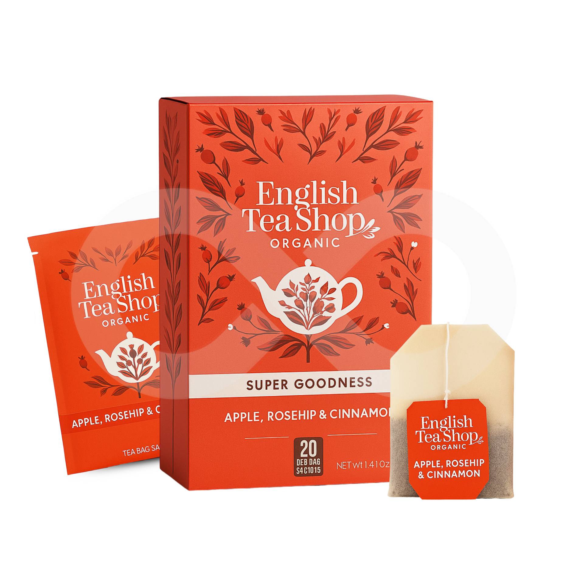 ENGLISH TEA SHOP® Tè Mela, Rosa Canina E Cannella 20 pz.