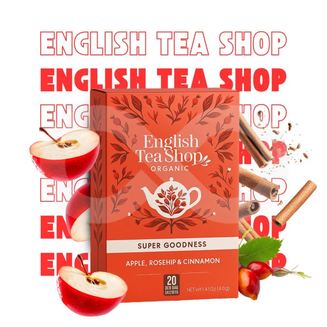 ENGLISH TEA SHOP� Ch� Apple, Rosehip & Cinnamon 20 un.
