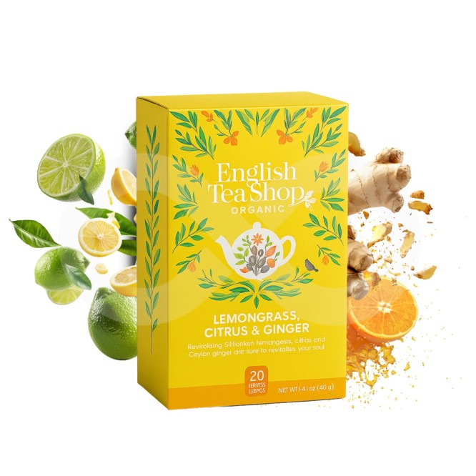 ENGLISH TEA SHOP® Trawa Cytrynowa, Cytrusy I Imbir 20 szt.
