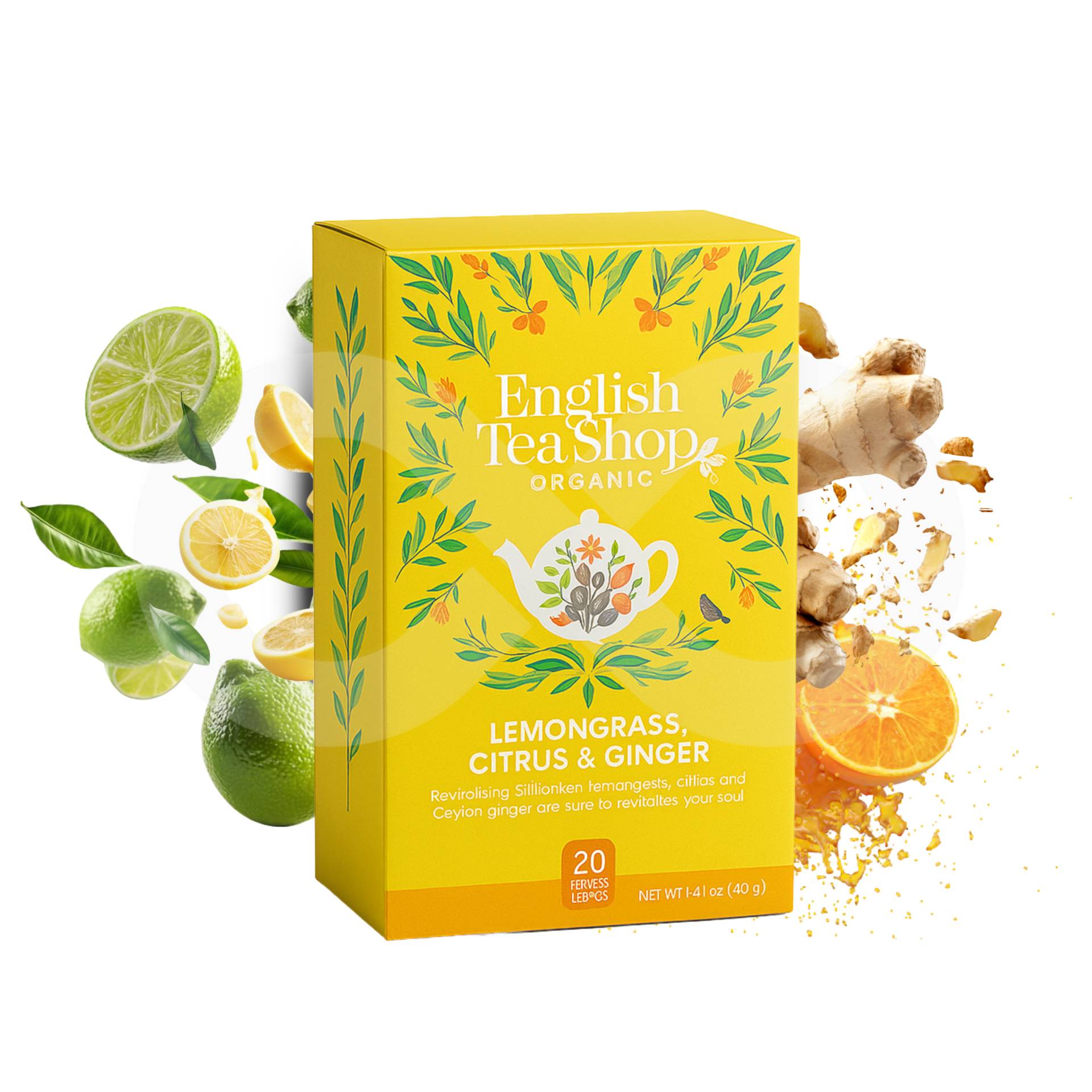 ENGLISH TEA SHOP® Tea Lemongrass Citrus & Ginger 20 un.