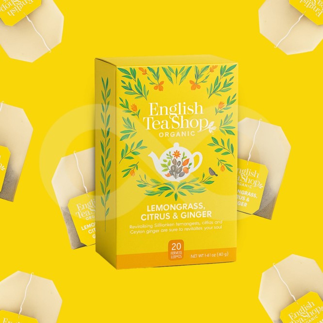 ENGLISH TEA SHOP® Trawa Cytrynowa, Cytrusy I Imbir 20 szt.