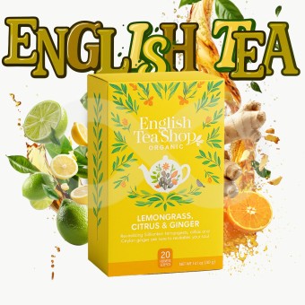 ENGLISH TEA SHOP® Trawa Cytrynowa, Cytrusy I Imbir 20 szt.