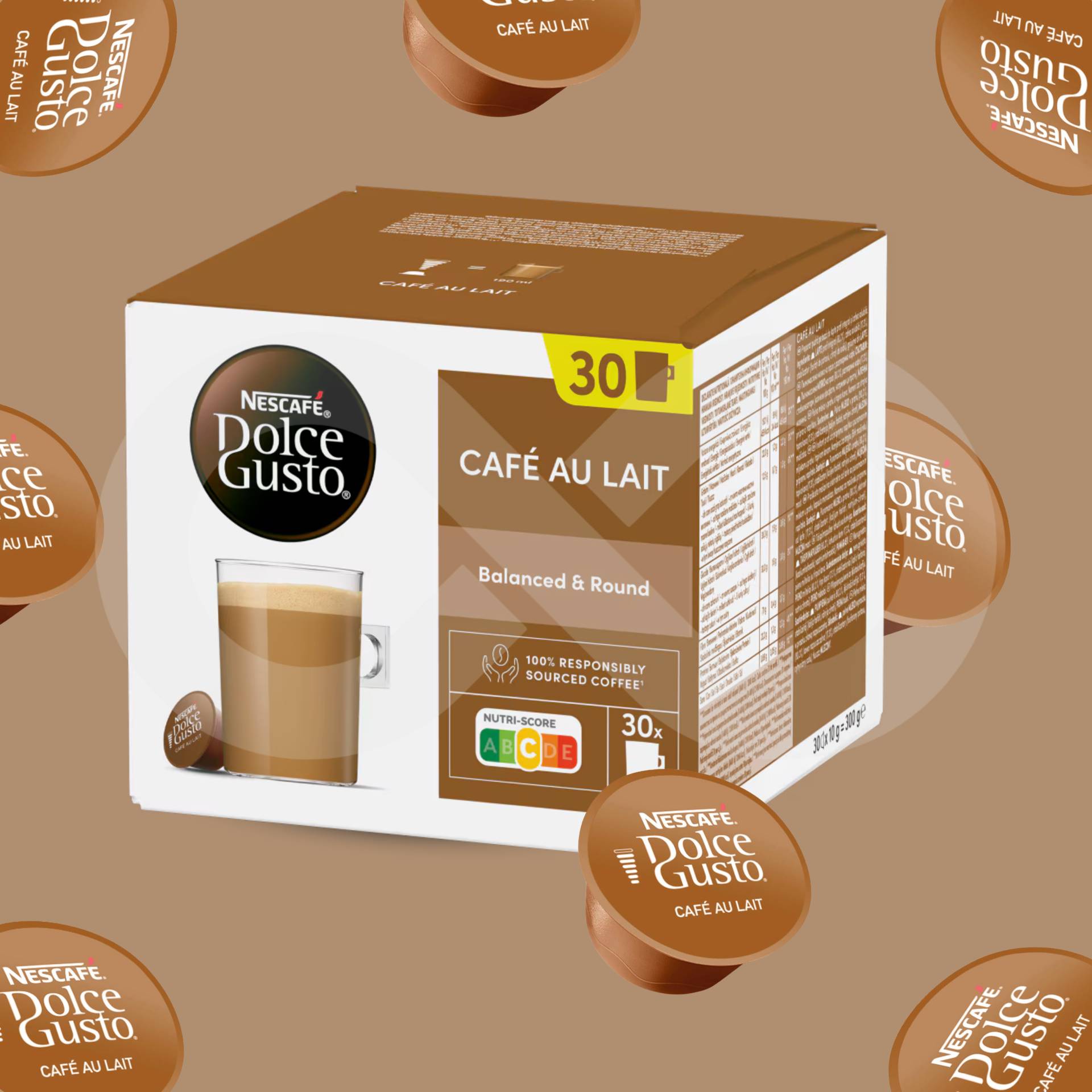 DOLCE GUSTO® Cápsulas Dolce Gusto Cafe Au Lait 30 un.