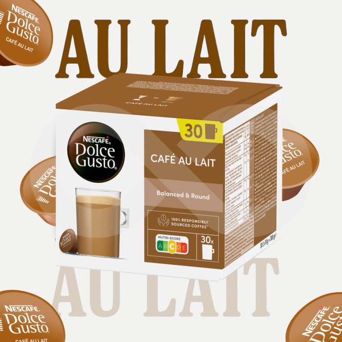 DOLCE GUSTO® Cápsulas Dolce Gusto Cafe Au Lait 30 un.
