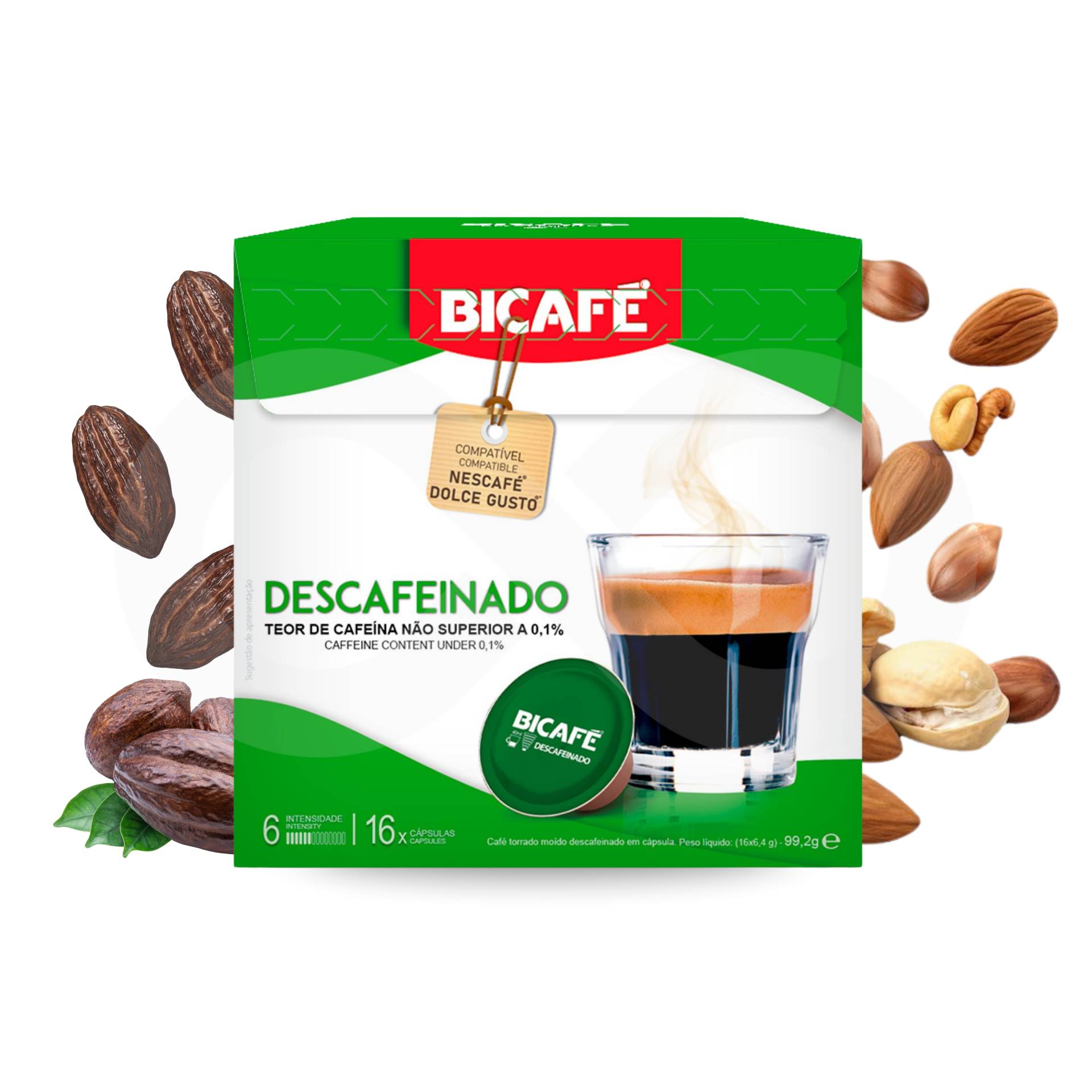 BICAFÉ® Kapsulki Dolce Gusto Bezkofeinowy 16 szt.