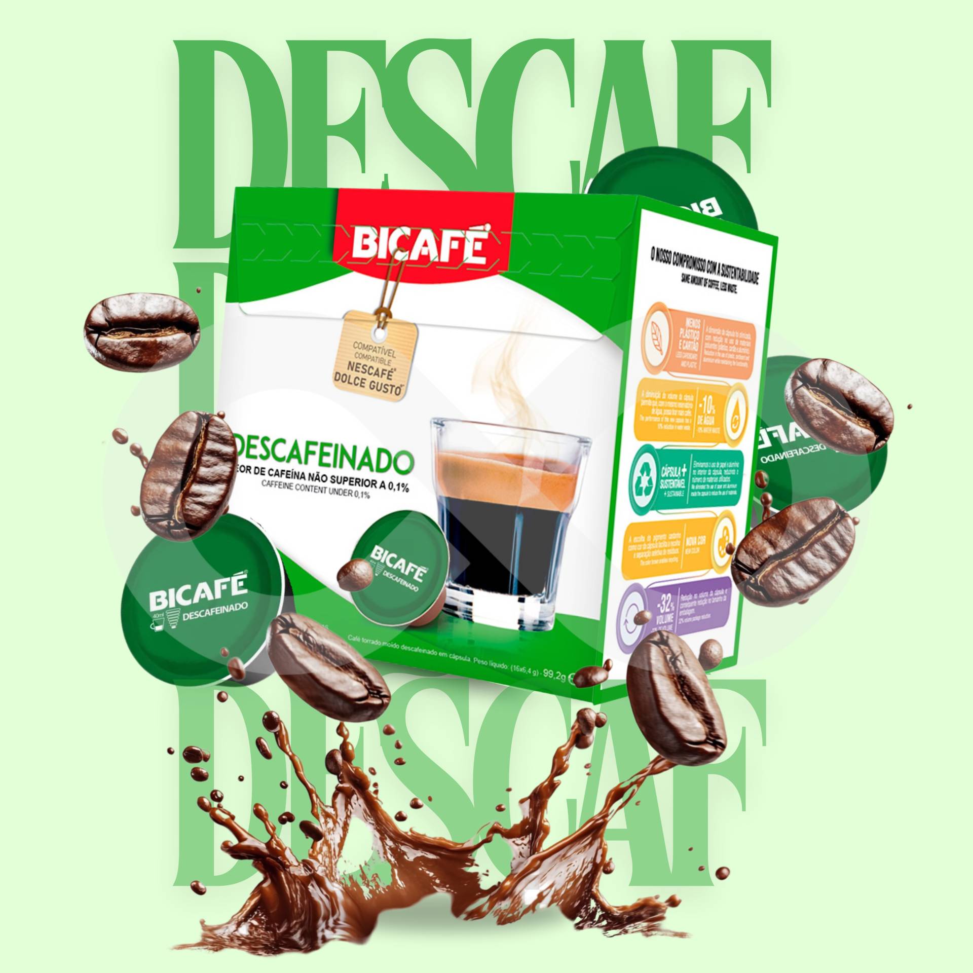 BICAFÉ® Kapsulki Dolce Gusto Bezkofeinowy 16 szt.