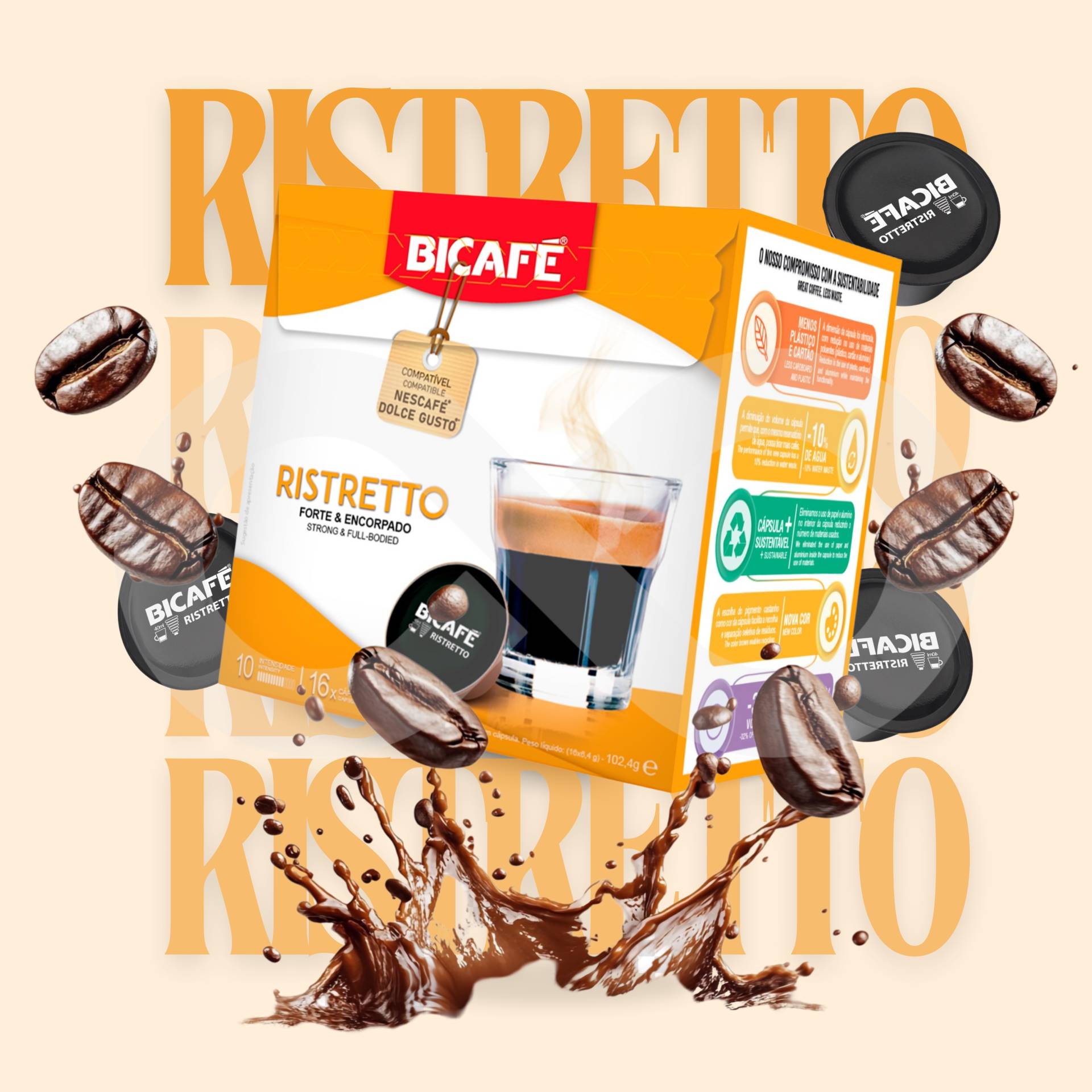 BICAFÉ® Capsules Dolce Gusto Ristretto 16 st.