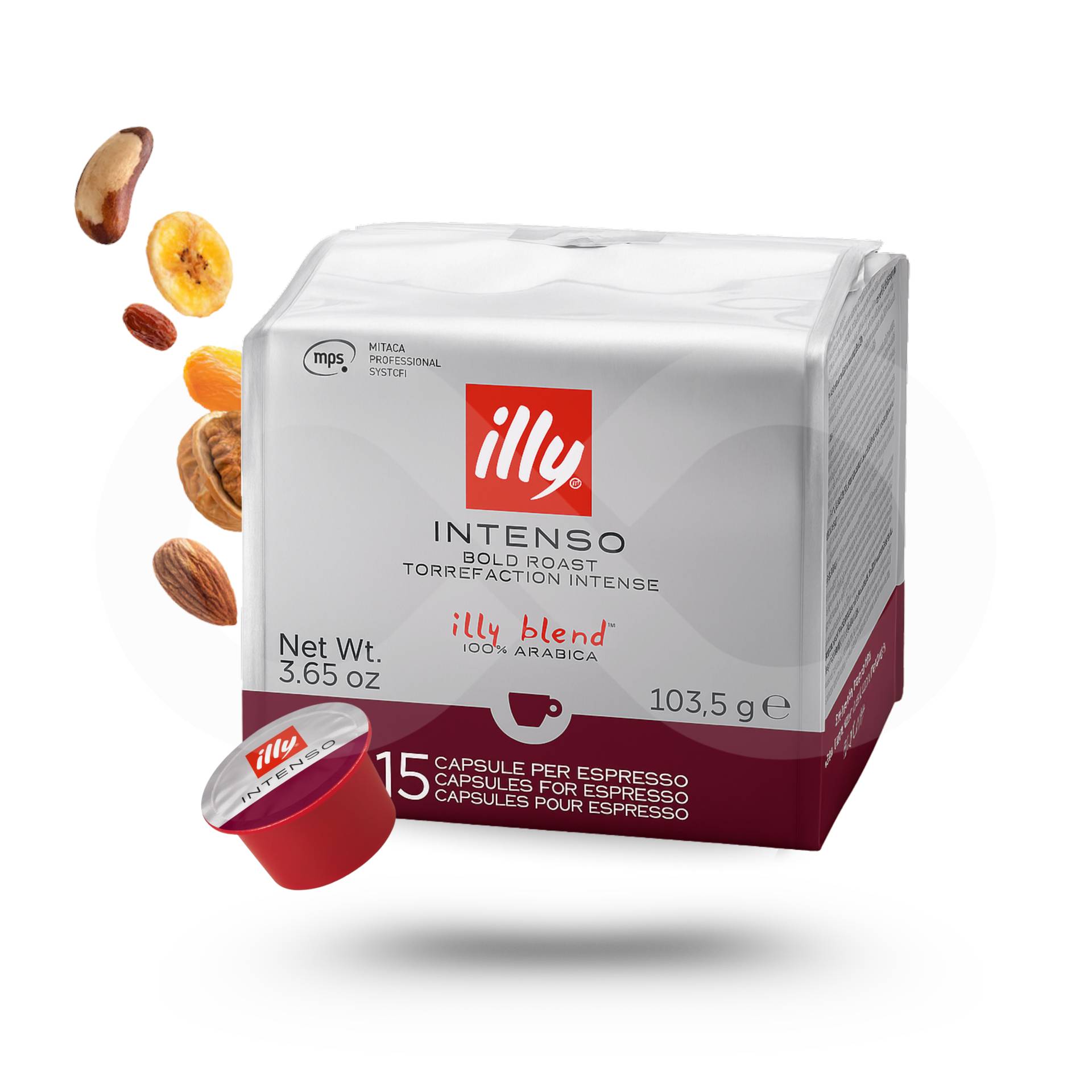 ILLY® Cápsulas MPS Intenso 15 un.