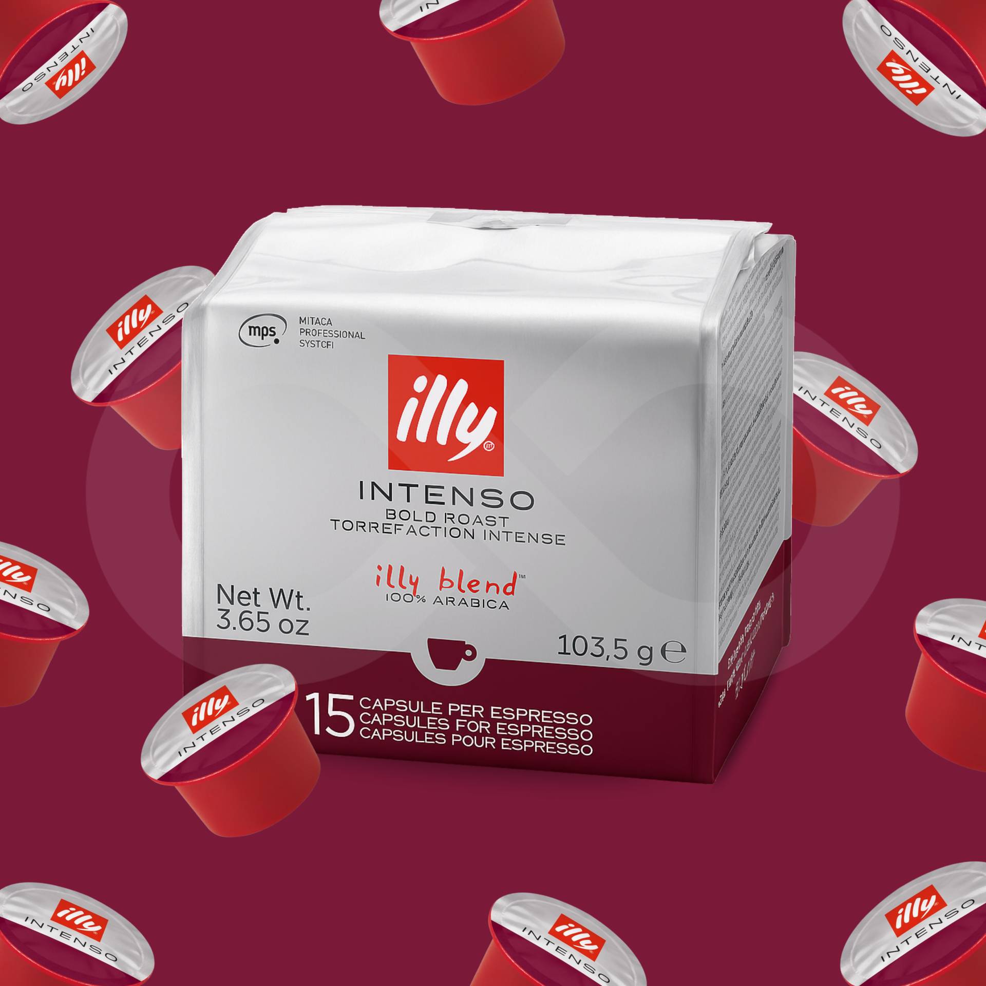 ILLY® Cápsulas MPS Intenso 15 un.