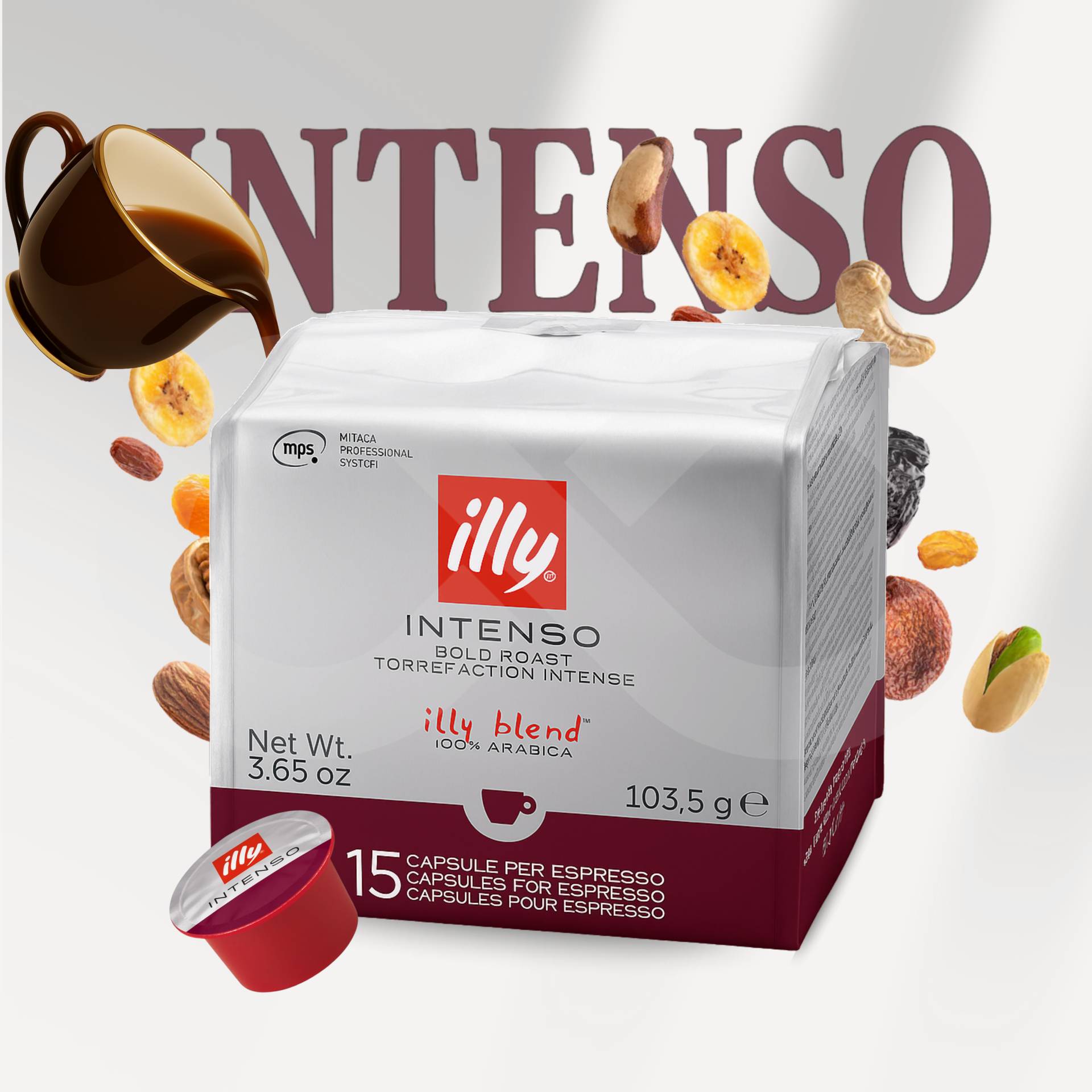 ILLY® Cápsulas MPS Intenso 15 un.