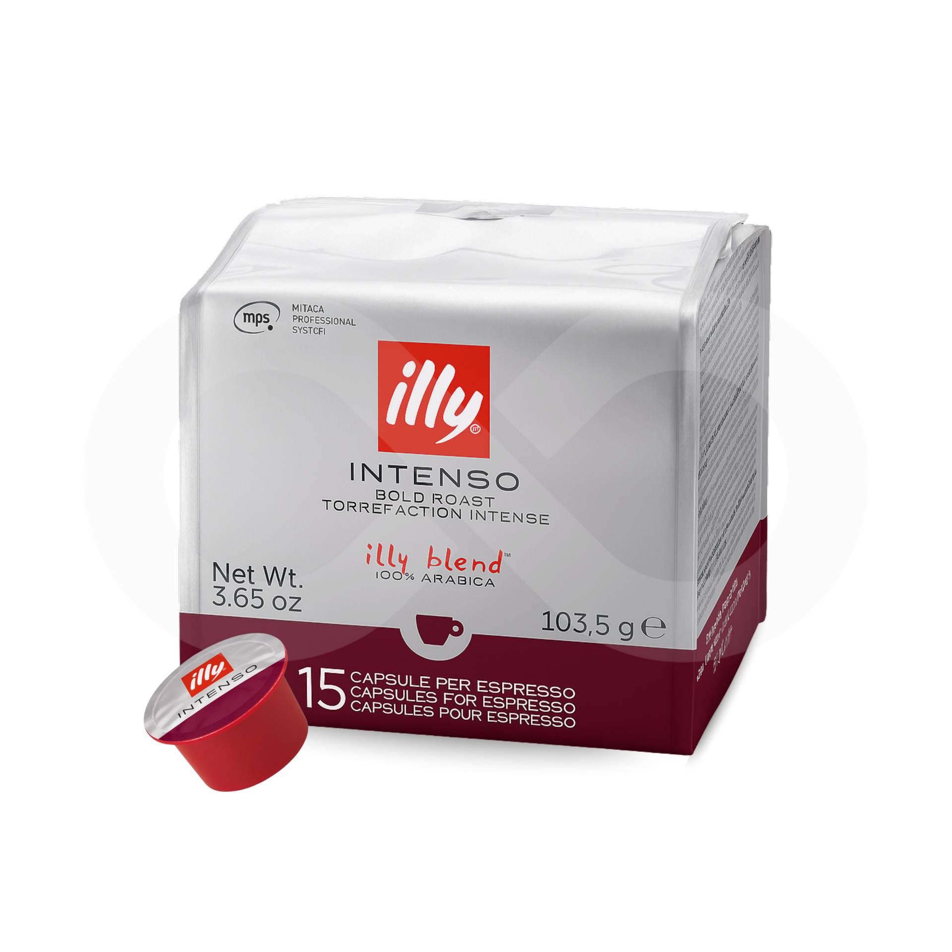ILLY® Cápsulas MPS Intenso 15 un.