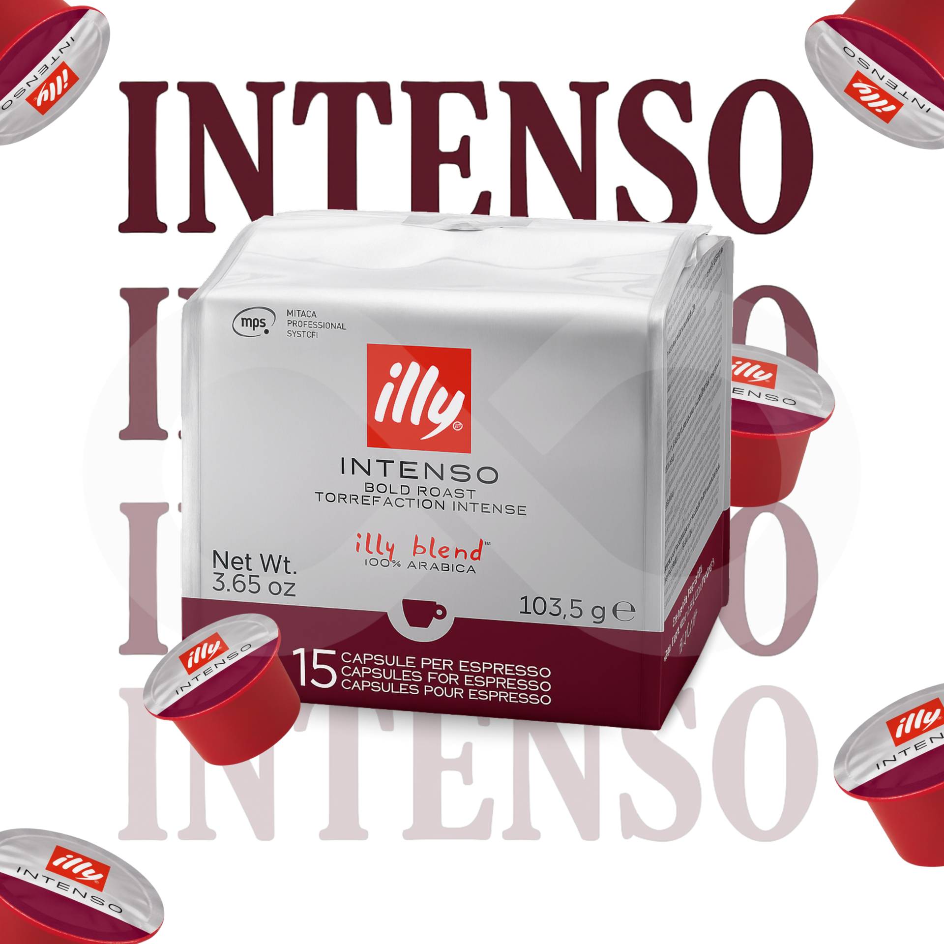ILLY® Cápsulas MPS Intenso 15 un.