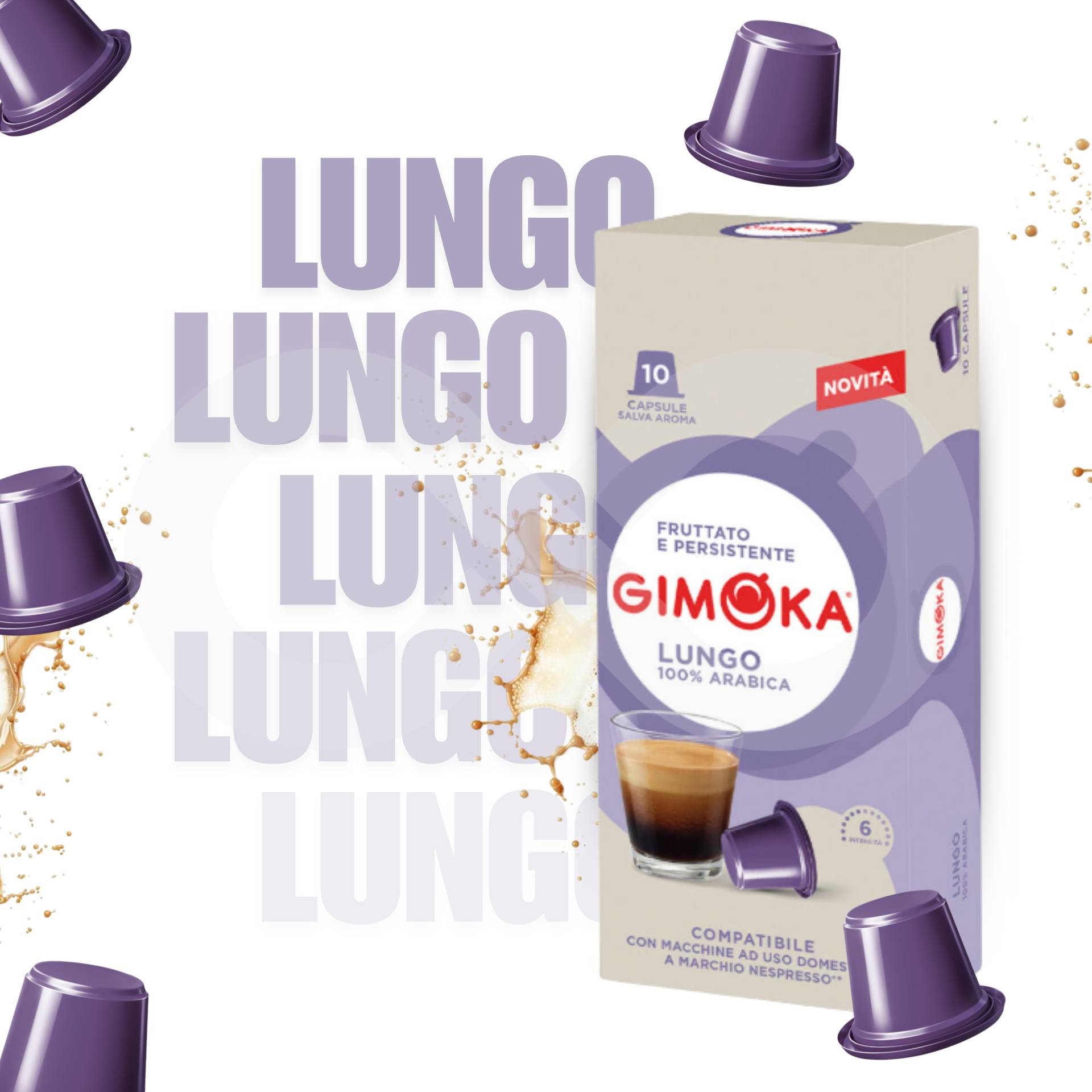 GIMOKA® Kapseln Nespresso Lungo 10 Stk.