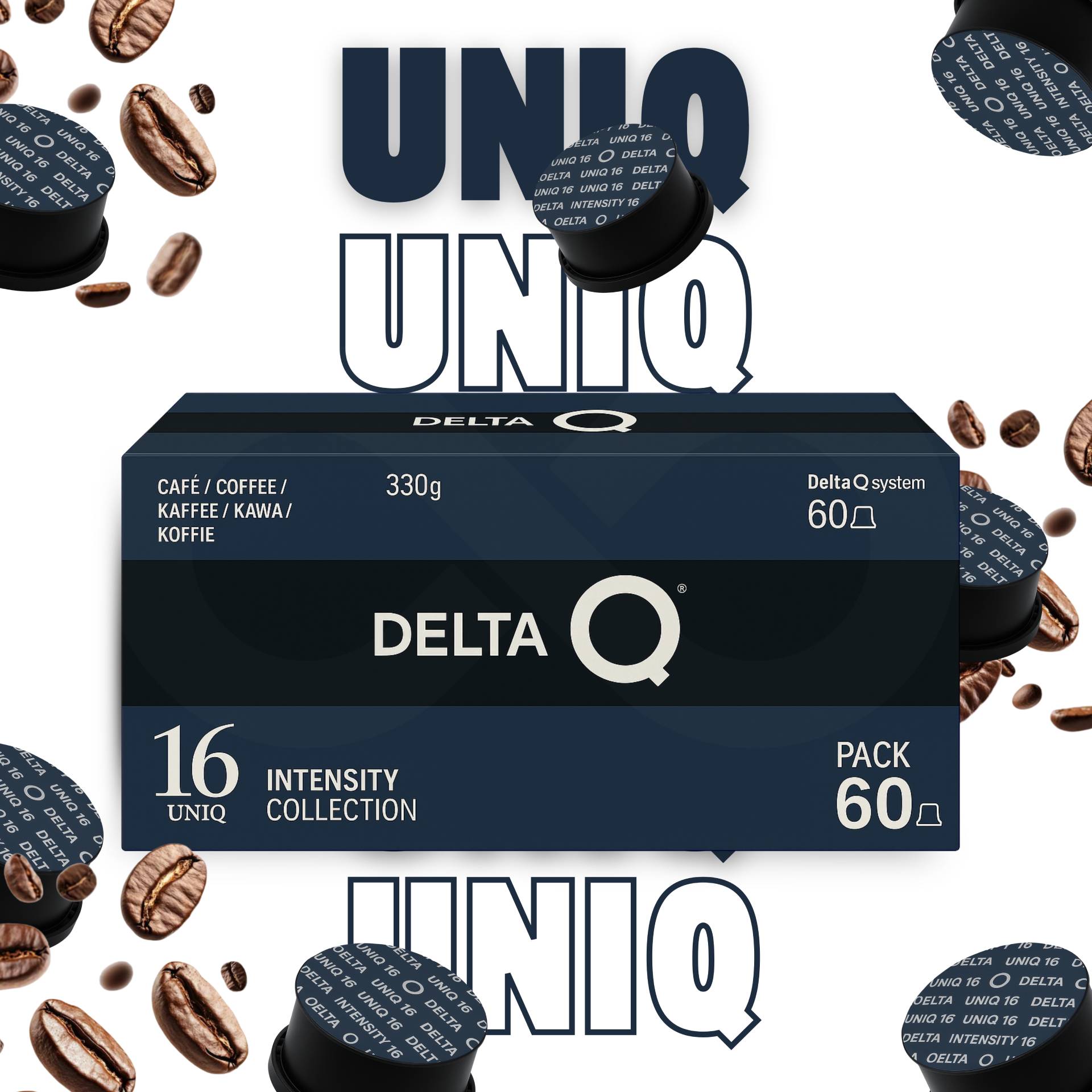 DELTA Q® Cápsulas Delta Q Uniq XXL 60 uds.