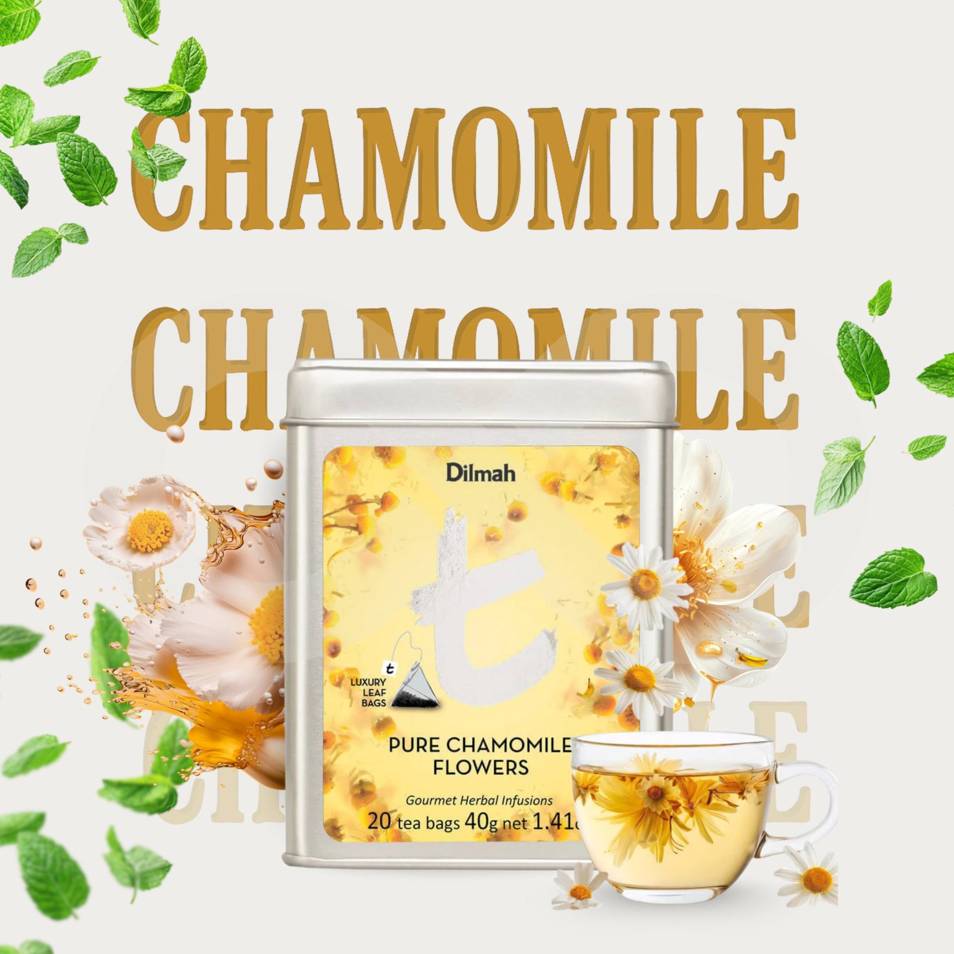 DILMAH® Tea Pure Chamomile Flowers 20 un.