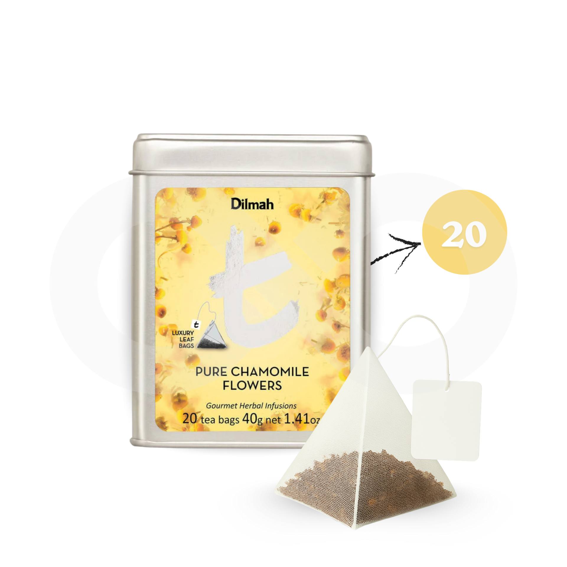 DILMAH® Tea Pure Chamomile Flowers 20 un.