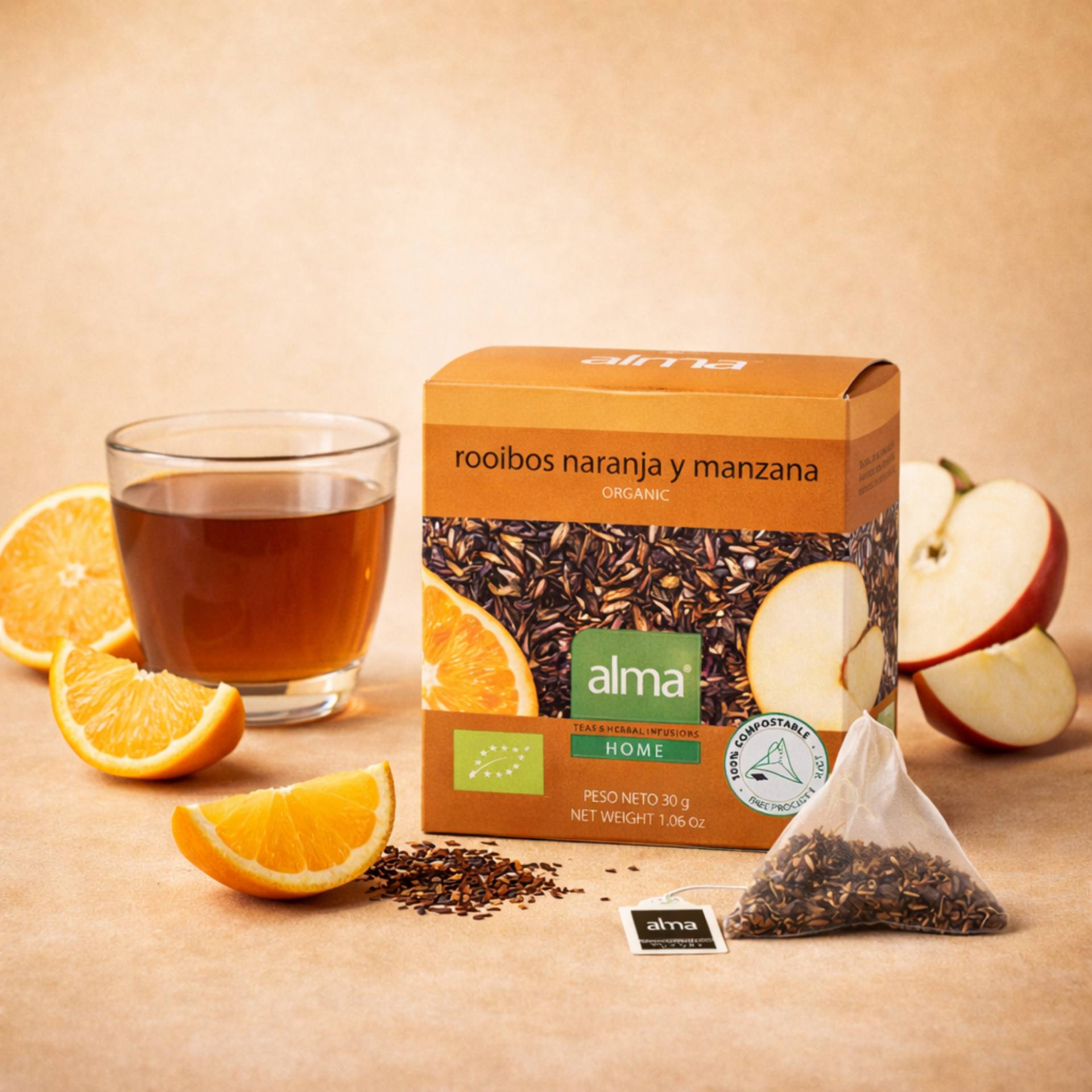 ALMA® Tee Rooibos Orange Und Apfel 15 Stk.