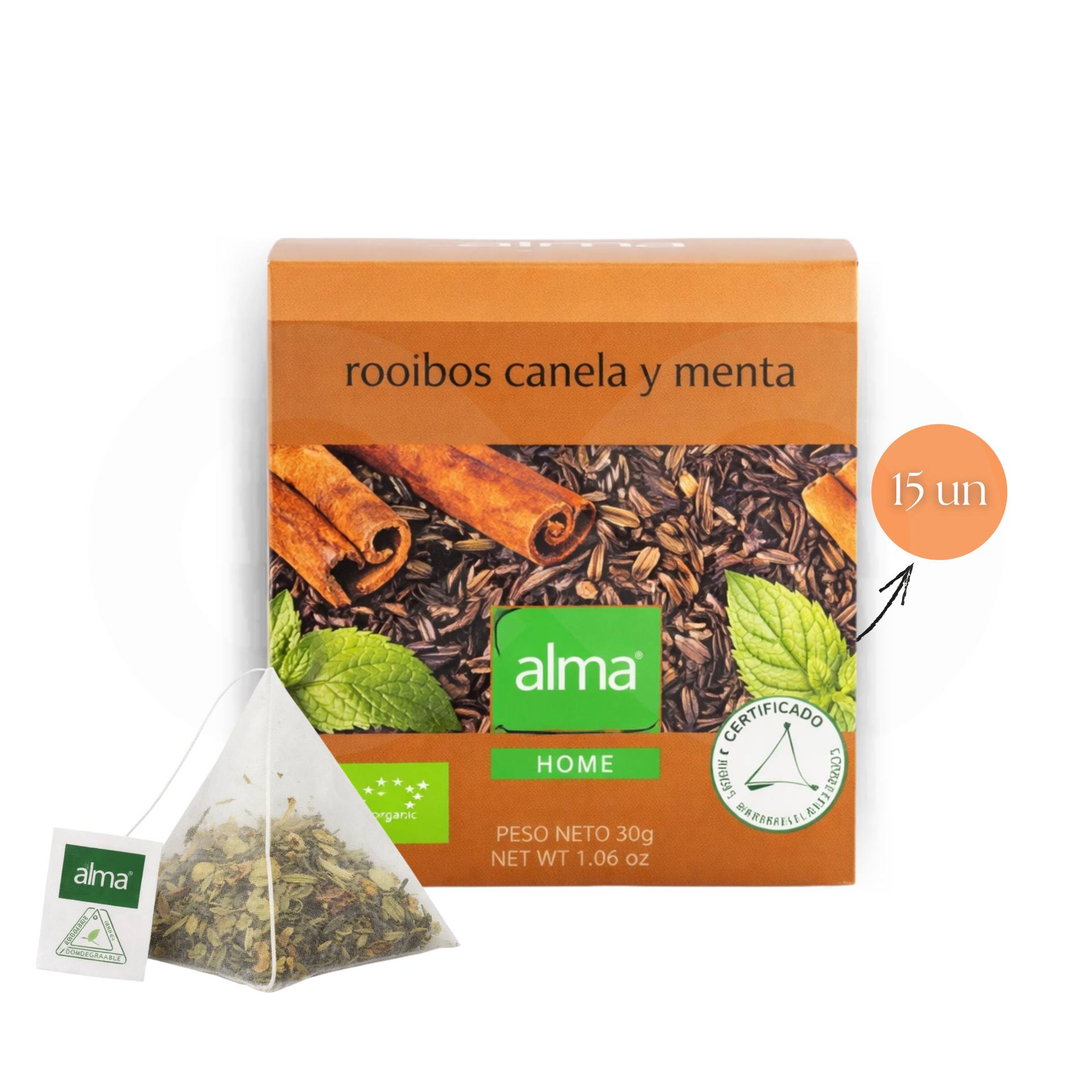 ALMA® Tè Rooibos Cannella E Menta 15 pz.