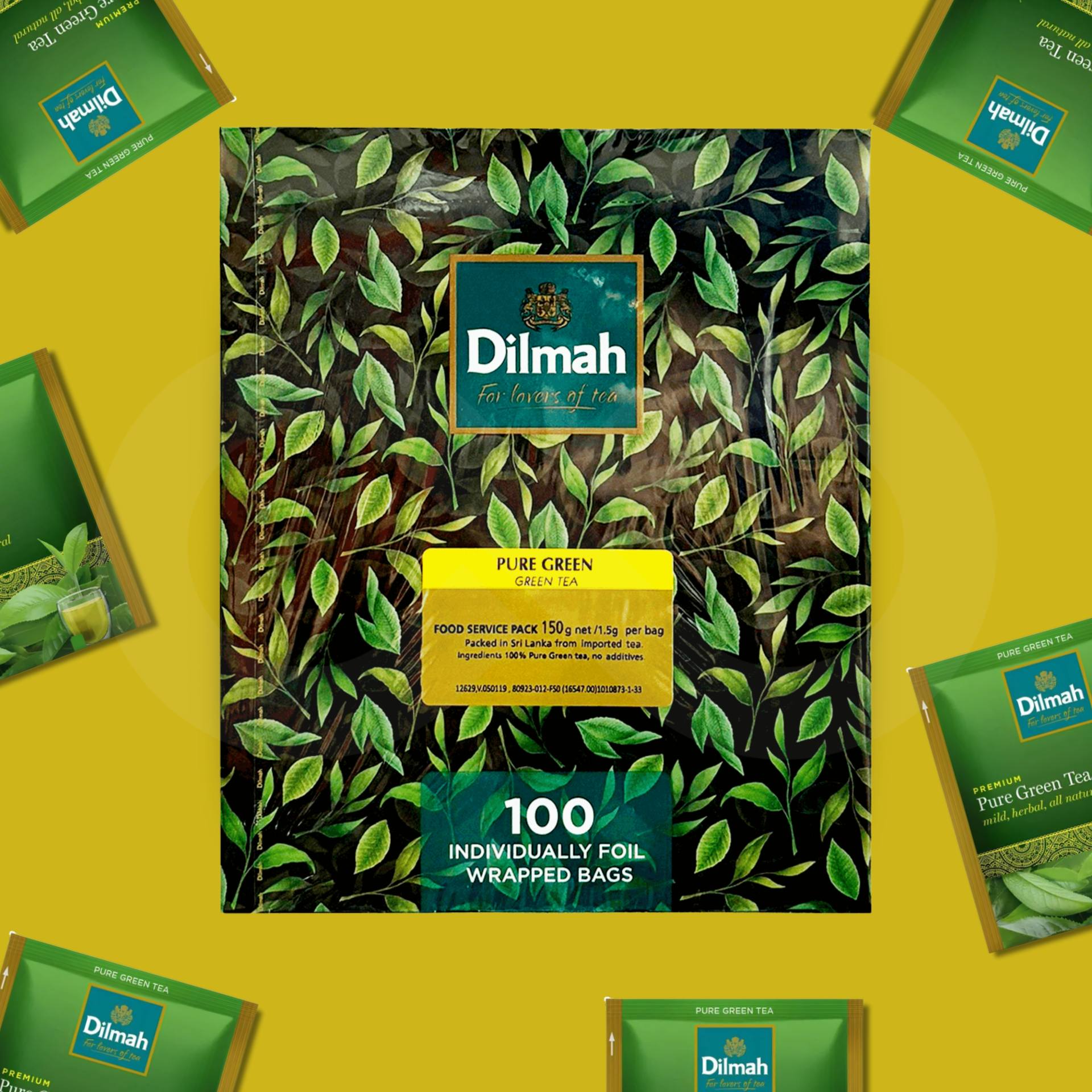 DILMAH® Chá Pure Green 100 un.