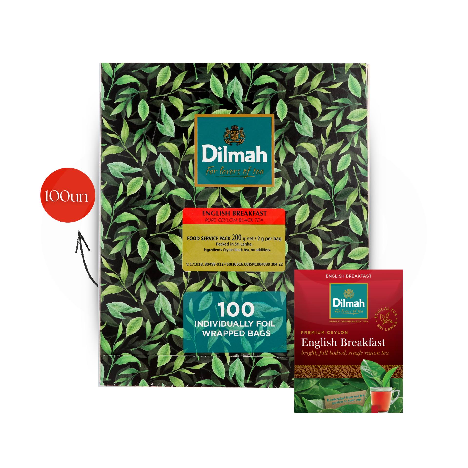 DILMAH® Tea English Breakfast 100 un.
