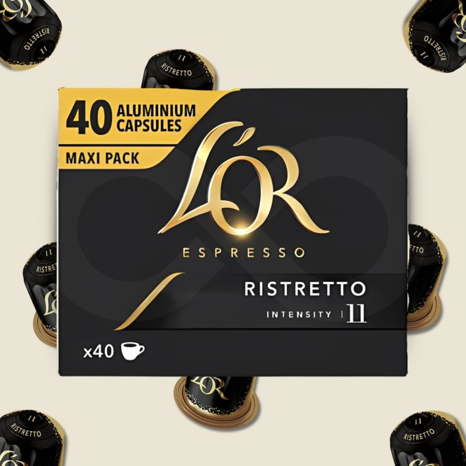 L�OR� Capsules Nespresso Ristretto 40 st.