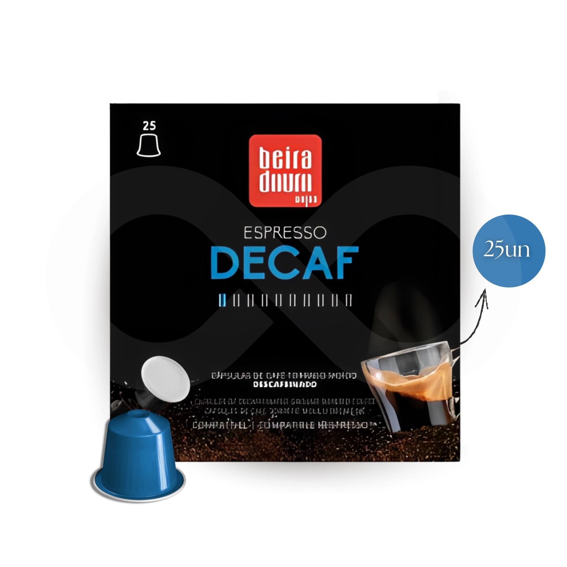 BEIRA DOURO® Capsules Nespresso Decaf 25 u.