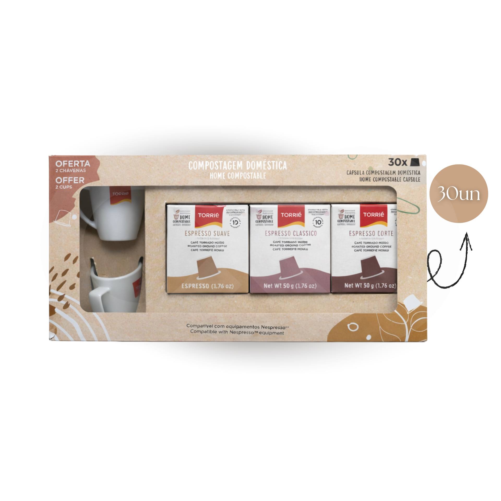 TORRIE® Kapseln Nespresso Kompostierbare Kaffeepackung