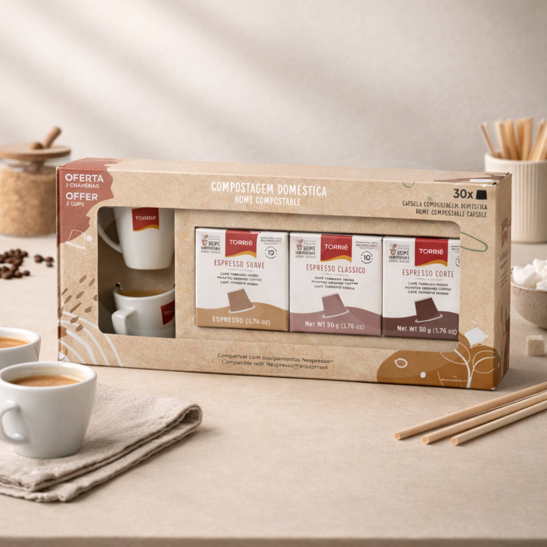 TORRIE® Kapseln Nespresso Kompostierbare Kaffeepackung