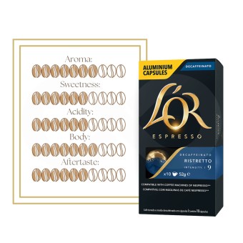 L�OR� C�psulas Nespresso Ristretto Decaf 10 un.
