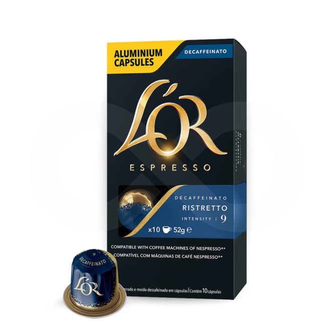 L�OR� C�psulas Nespresso Ristretto Decaf 10 un.