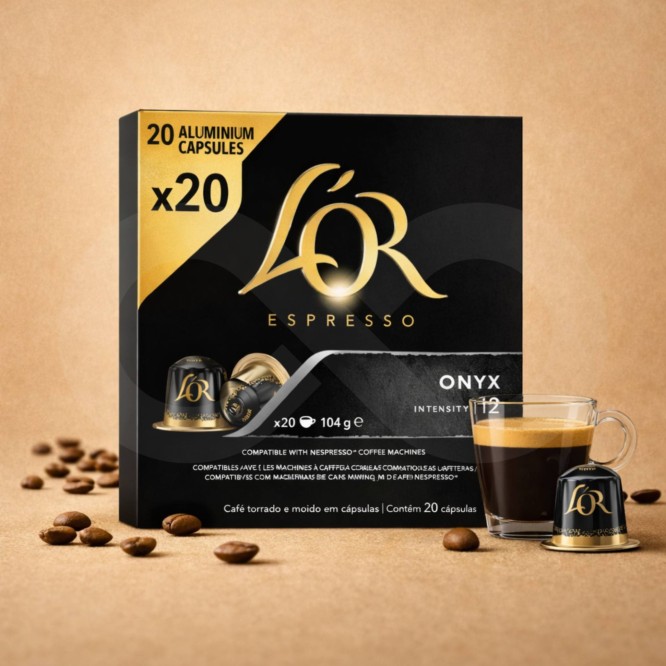 L�OR� C�psulas Nespresso Onyx 20 uds.