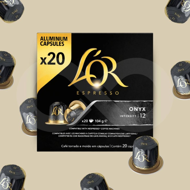 L�OR� C�psulas Nespresso Onyx 20 uds.