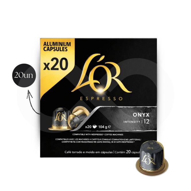 L�OR� C�psulas Nespresso Onyx 20 uds.