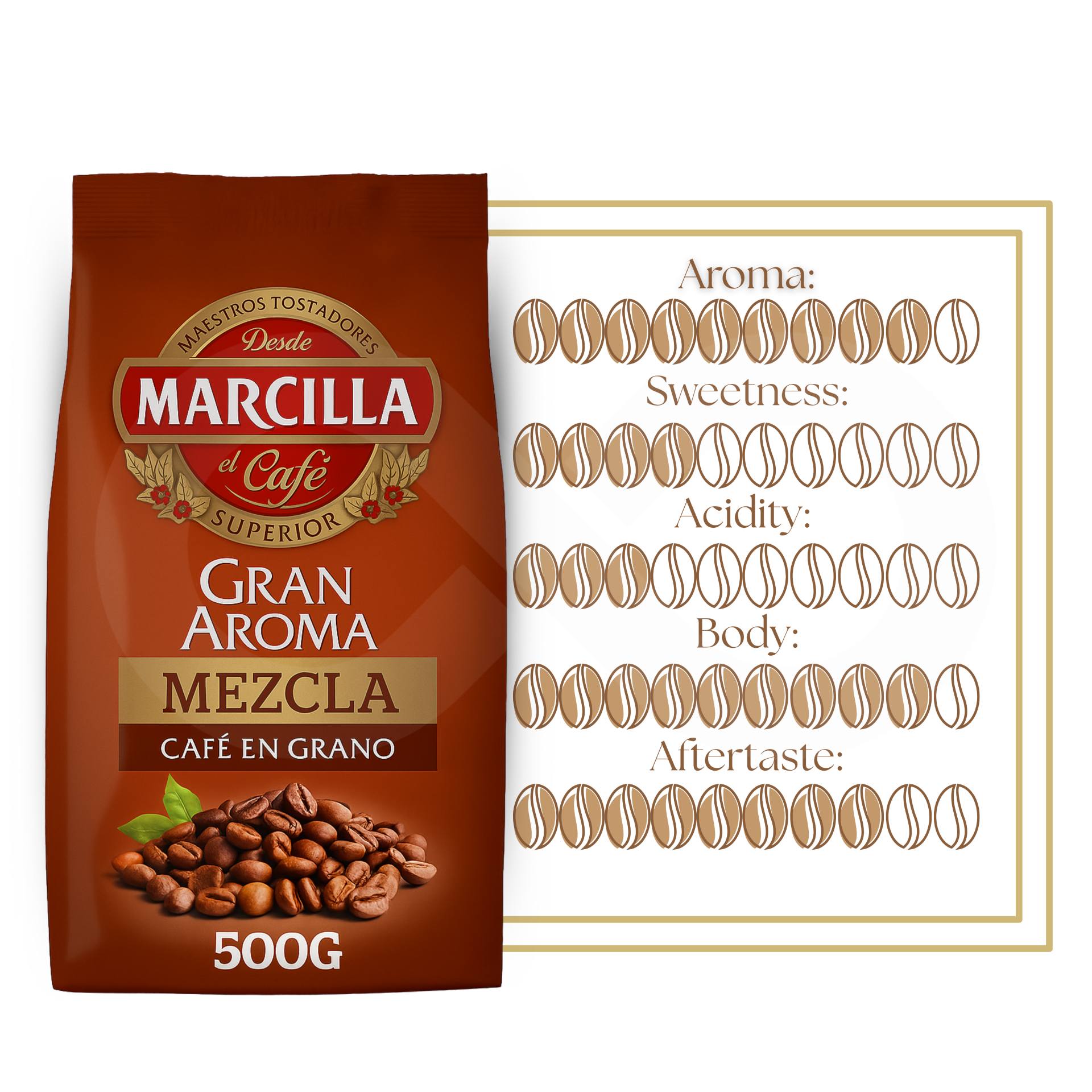MARCILLAŽ Coffee Beans Gran Aroma Mezcla 500g