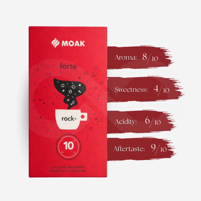 MOAK® Cápsulas Nespresso Forte Rock 10 uds.