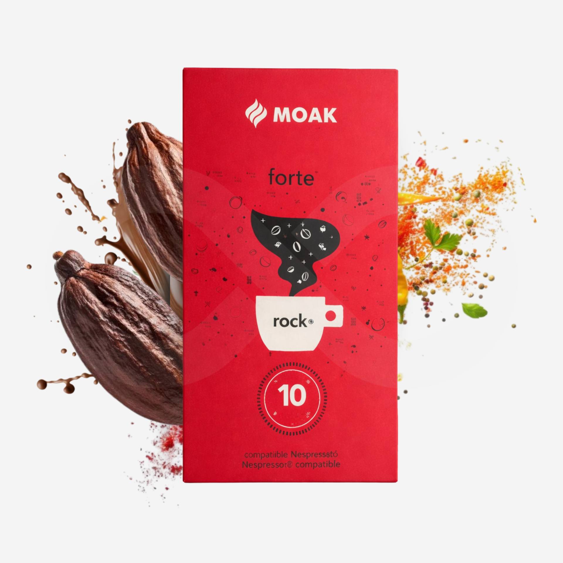 MOAK® Cápsulas Nespresso Forte Rock 10 uds.