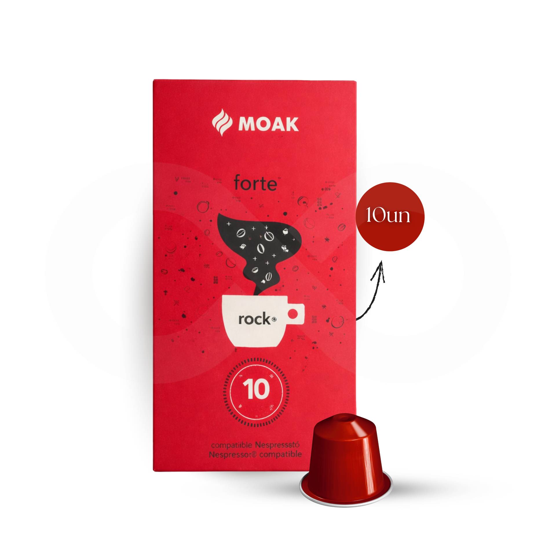 MOAK® Cápsulas Nespresso Forte Rock 10 uds.