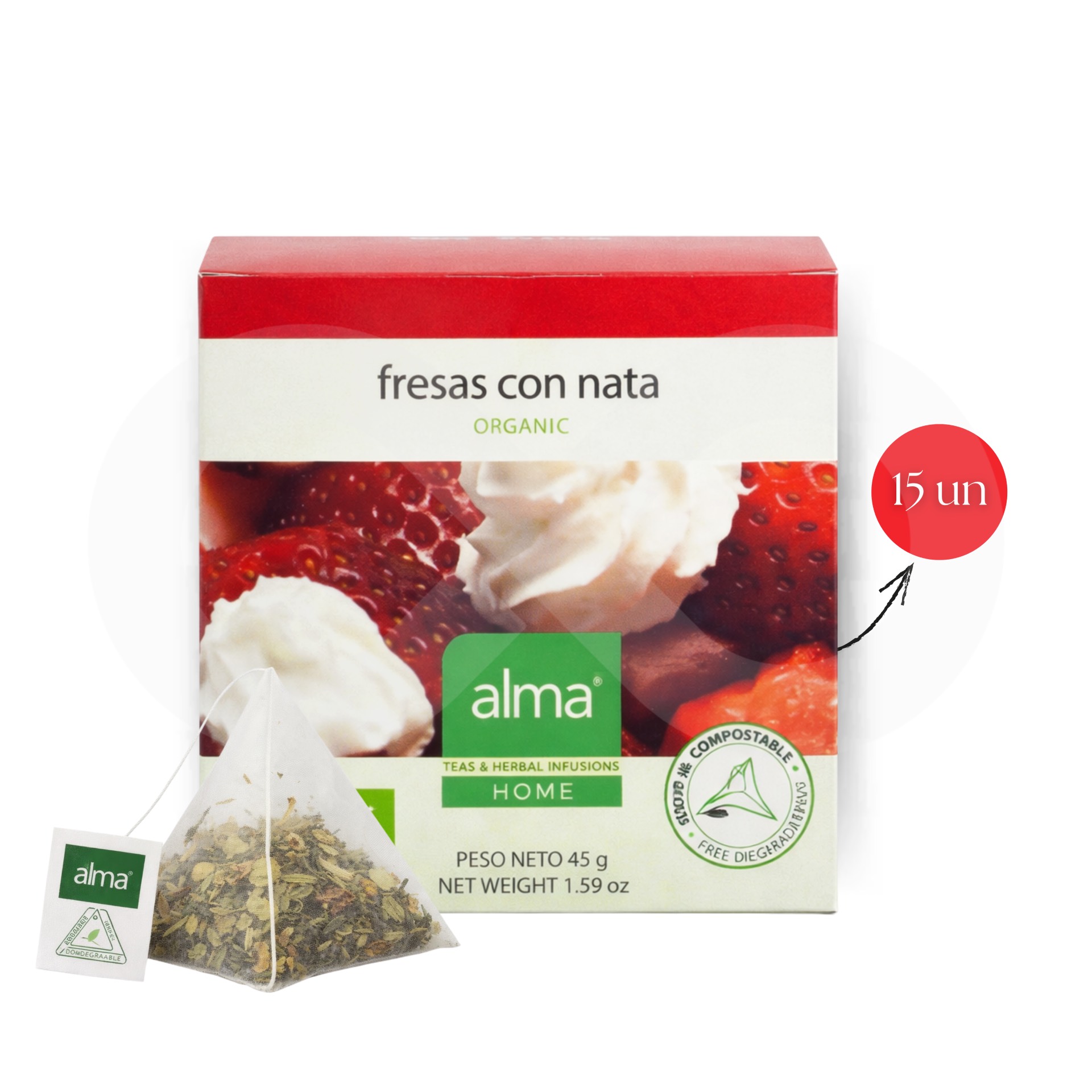 ALMA® Thé Fraises Et Crème 15 u.