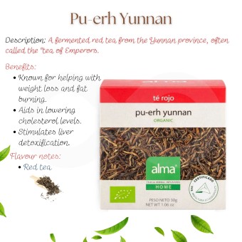 ALMA® Chá Pu-Erh Yunnan 15 un.