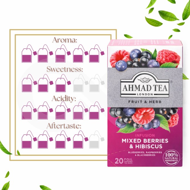 AHMAD TEA� Ch� Mix Berries & Hibiscus 20 un.