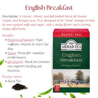 AHMAD TEAŽ Tea English Breakfast 20 un.