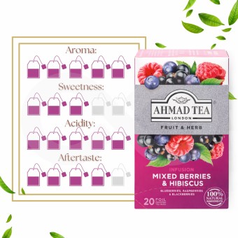 AHMAD TEA� Ch� Mix Berries & Hibiscus 20 un.