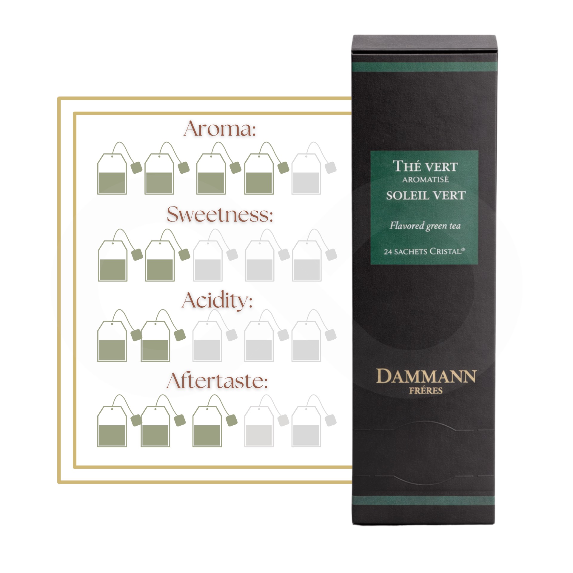 DAMMANN FRÈRES® Chá Soleil Vert 24 un.