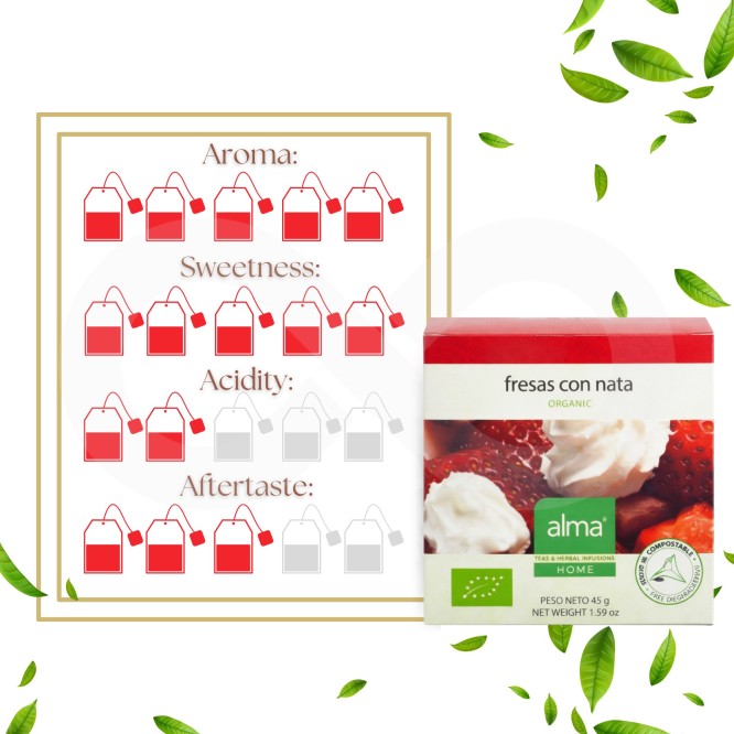 ALMA® Chá Morangos E Nata 15 un.
