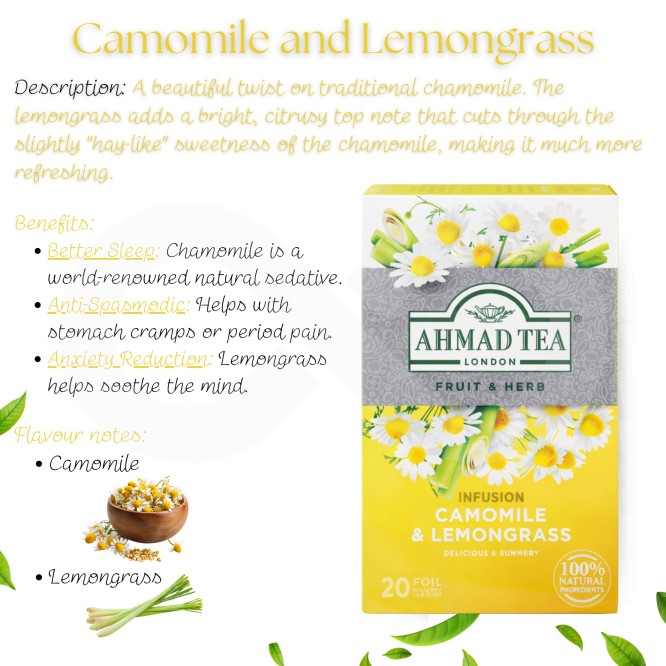AHMAD TEA� Herbata Rumianek I Trawa Cytrynowa 20 szt.
