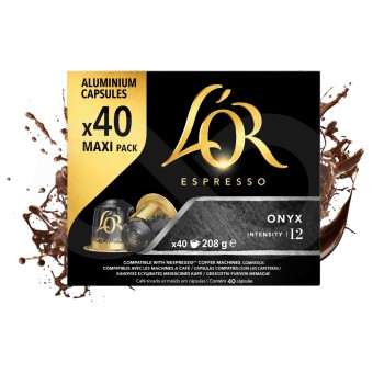 L�OR� Capsules Nespresso Onyx 40 u.