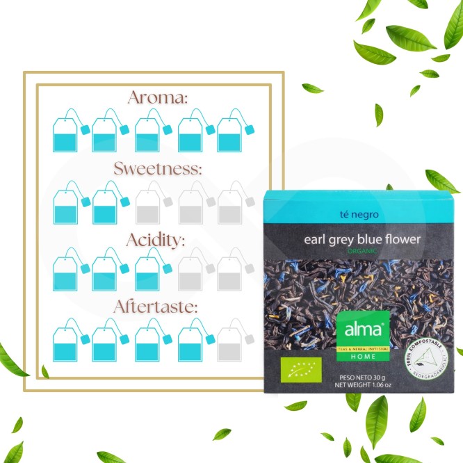 ALMA® Té Earl Grey Blue Flower 15 uds.