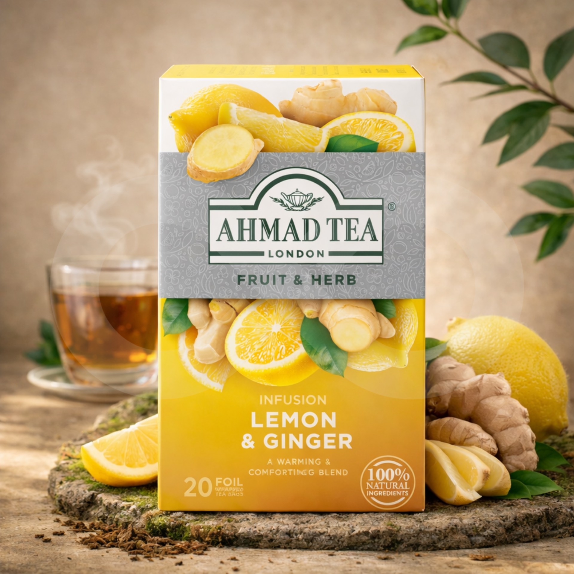 AHMAD TEA® Tè Limone E Zenzero 20 pz.