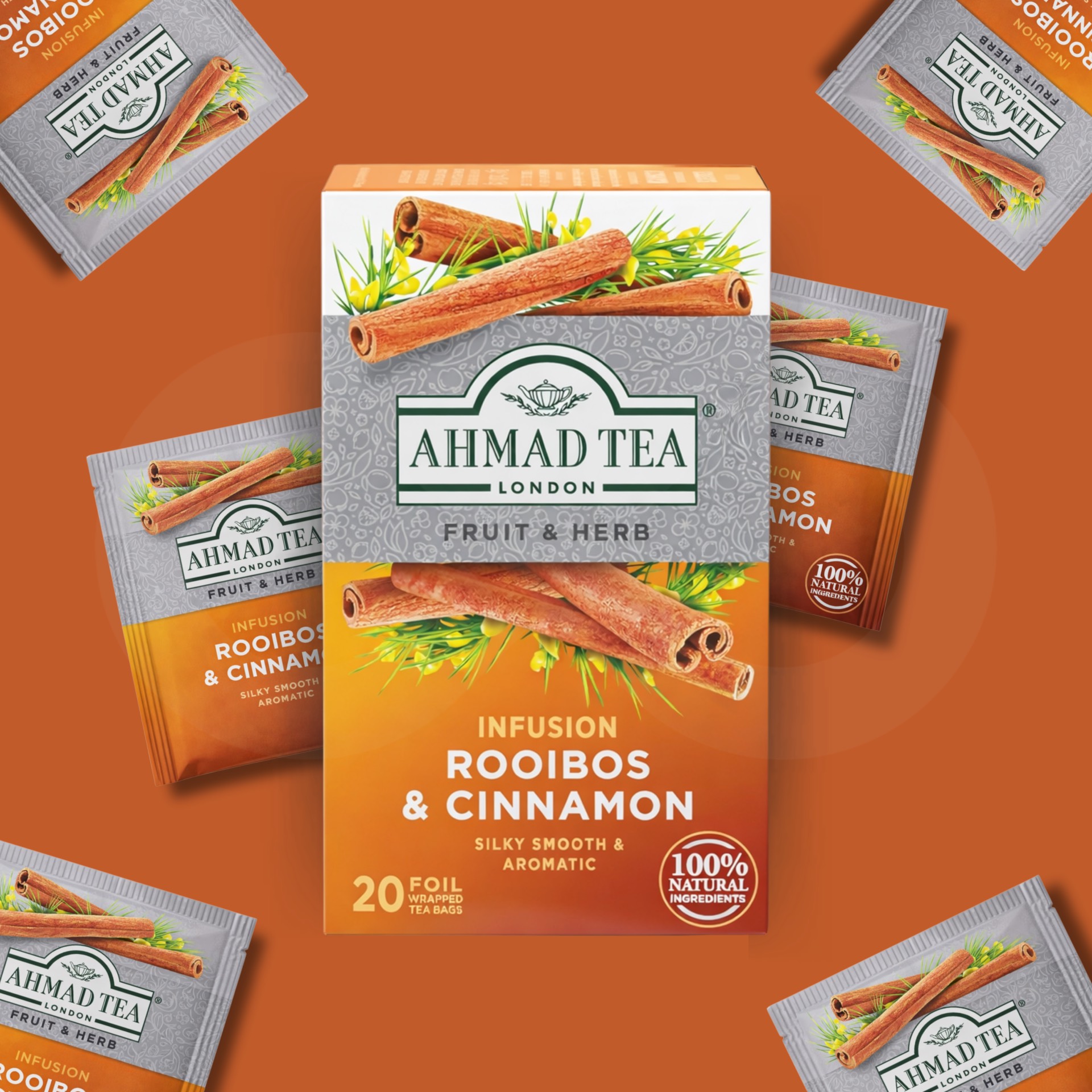 AHMAD TEA® Tè Rooibos E Cannella 20 pz.