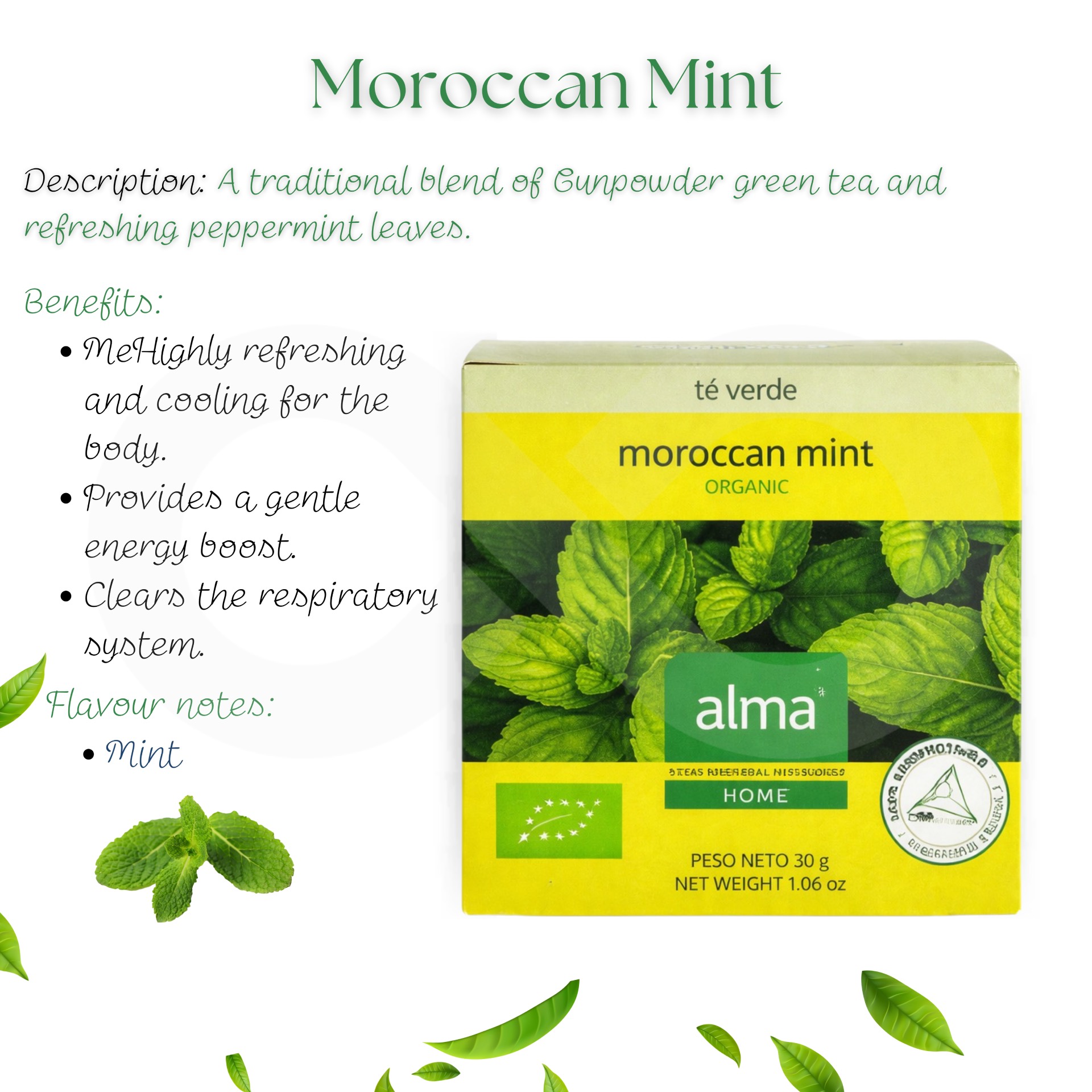 ALMA® Té Moroccan Mint 15 uds.